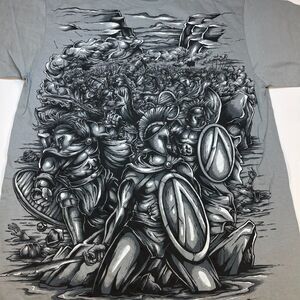 NEW GunFighter Wear Spartan Warrior Battle Art T Shirt Mens L Come & Take Them